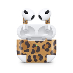 Leopard Apple Airpod Skins, Brown Airpods Sticker for Airpods 3 skin Vinyl 3m, Airpods skin earbuds, Airpods Protective Full wrap Cover