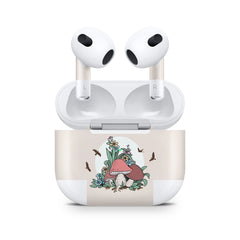 Kawaii Apple Airpod Skins, Mushroom Airpods Sticker for Airpods 3 skin Vinyl 3m, Airpods skin earbuds, Airpods Protective Full wrap Cover