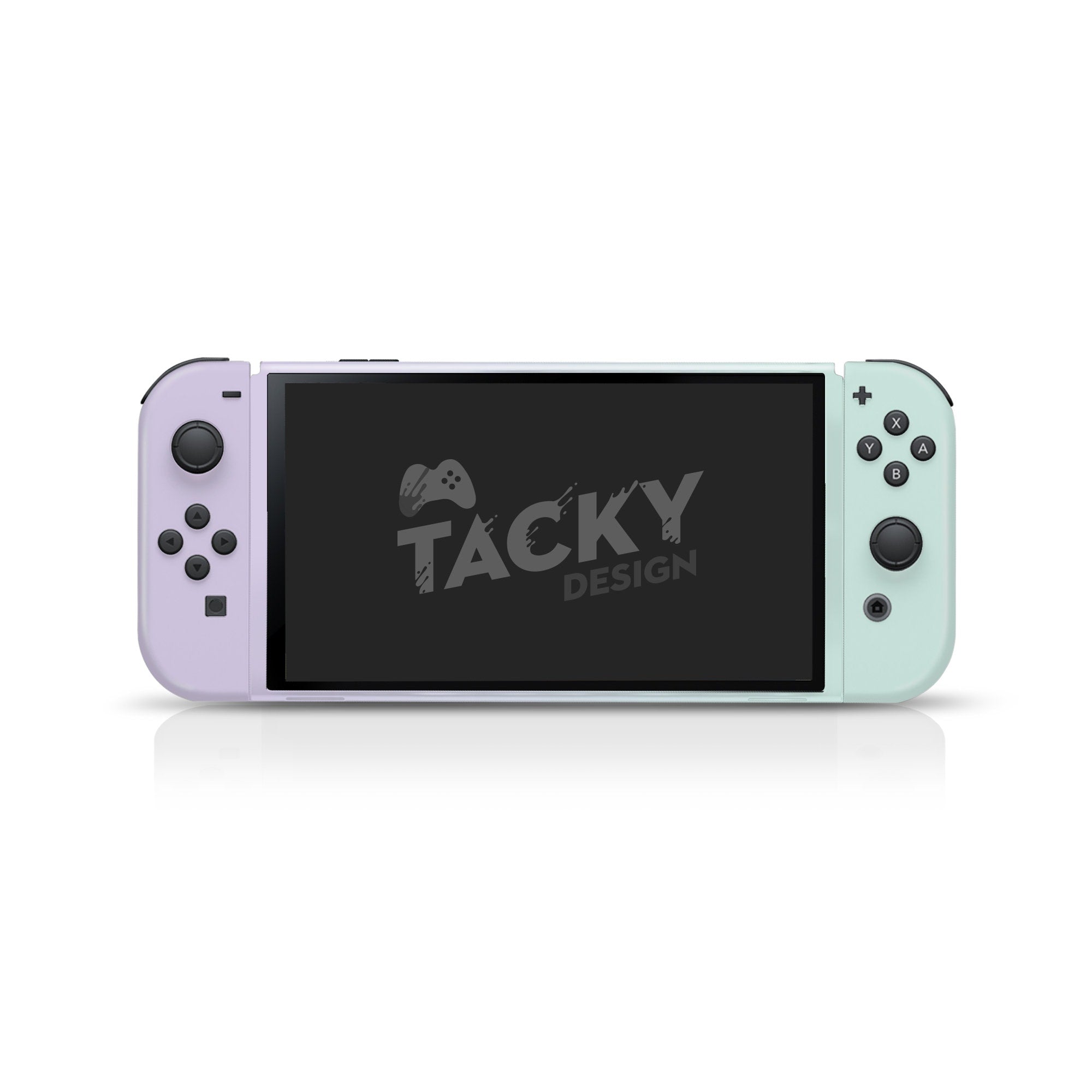 Classic Nintendo switches oled skin, Pastel purple  and Green Colorwave switch oled skin Duo Color Blocking Full wrap cover 3m