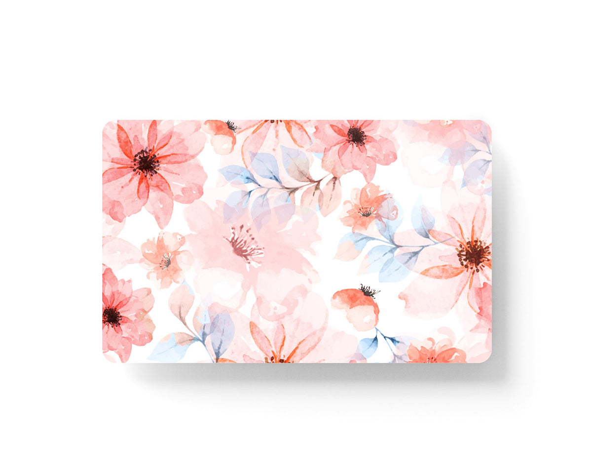 4PCS Credit Card Skin watercolor, Includes 4 variations for Debit Card Stickers Flowers 3M Vinyl Waterproof, Bubble-Free Installation,