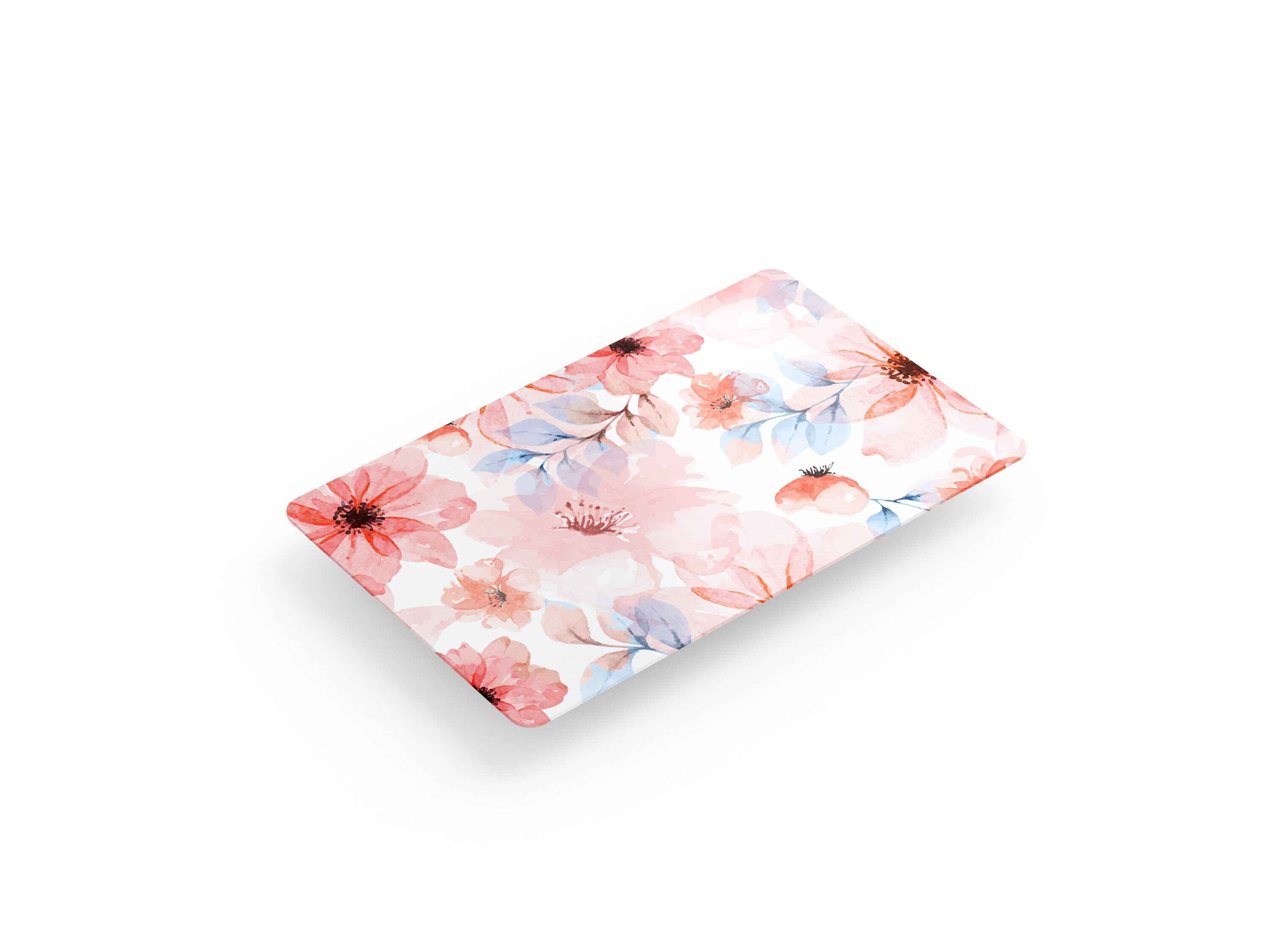 4PCS Credit Card Skin watercolor, Includes 4 variations for Debit Card Stickers Flowers 3M Vinyl Waterproof, Bubble-Free Installation,