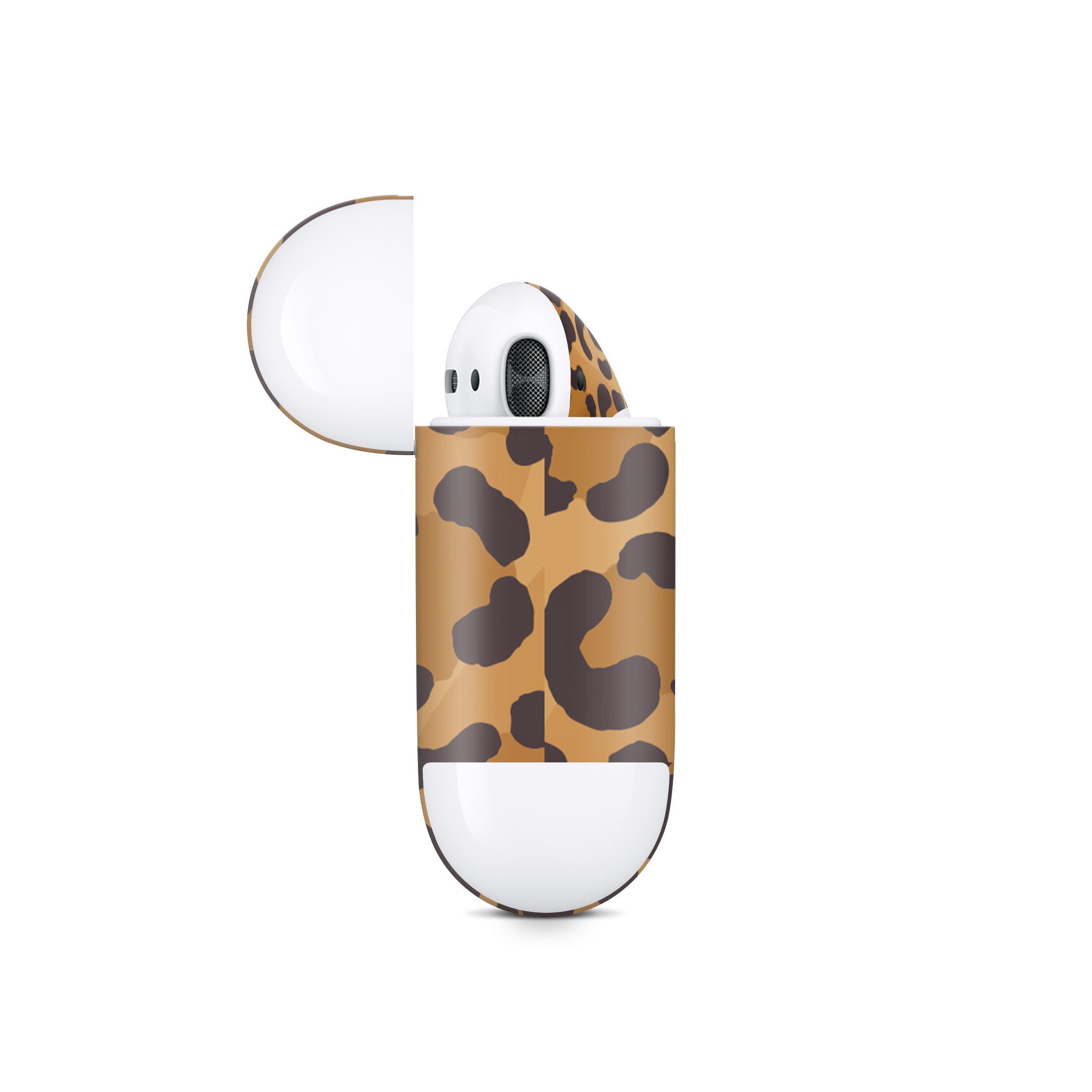 Leopard Apple Airpod Skins, Brown Airpods Sticker for airpods 1 & 2 Vinyl 3m, Airpods skin earbuds, Airpods Protective Full wrap Cover