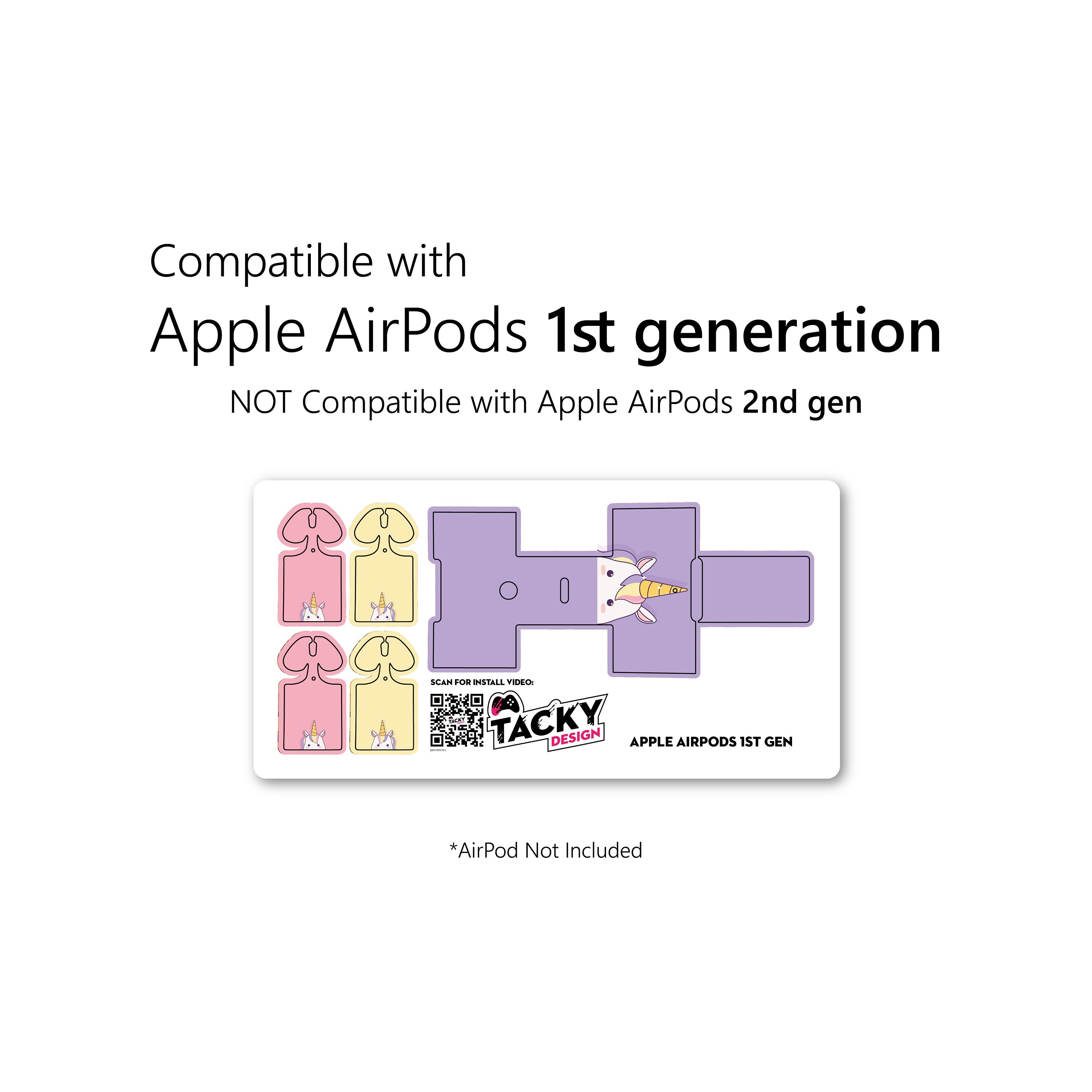 Unicorn Apple Airpod Skins, Kawaii Airpods Sticker for airpods 1 & 2 Vinyl 3m, Airpods skin earbuds, Airpods Protective Full wrap Cover