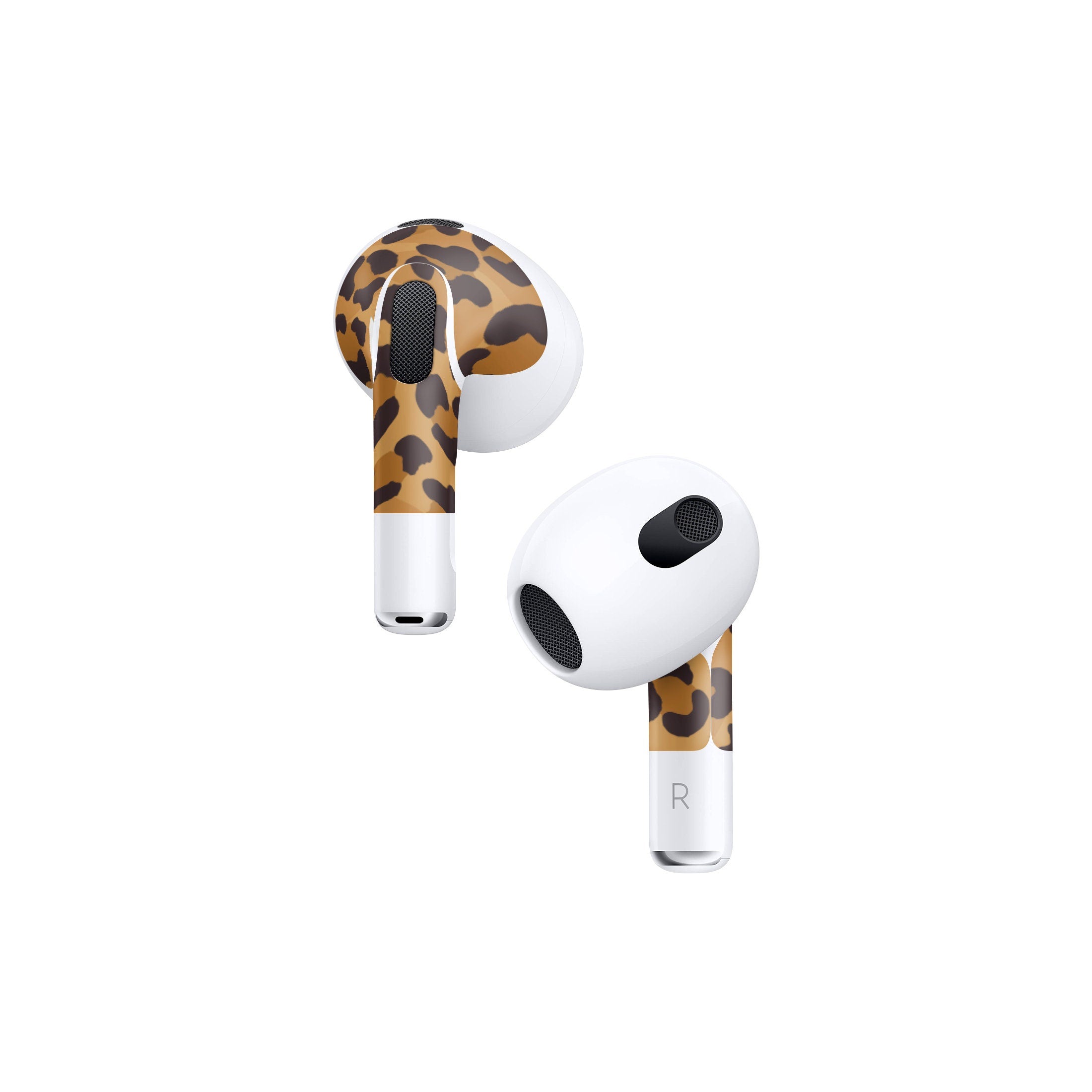 Leopard Apple Airpod Skins, Brown Airpods Sticker for Airpods 3 skin Vinyl 3m, Airpods skin earbuds, Airpods Protective Full wrap Cover