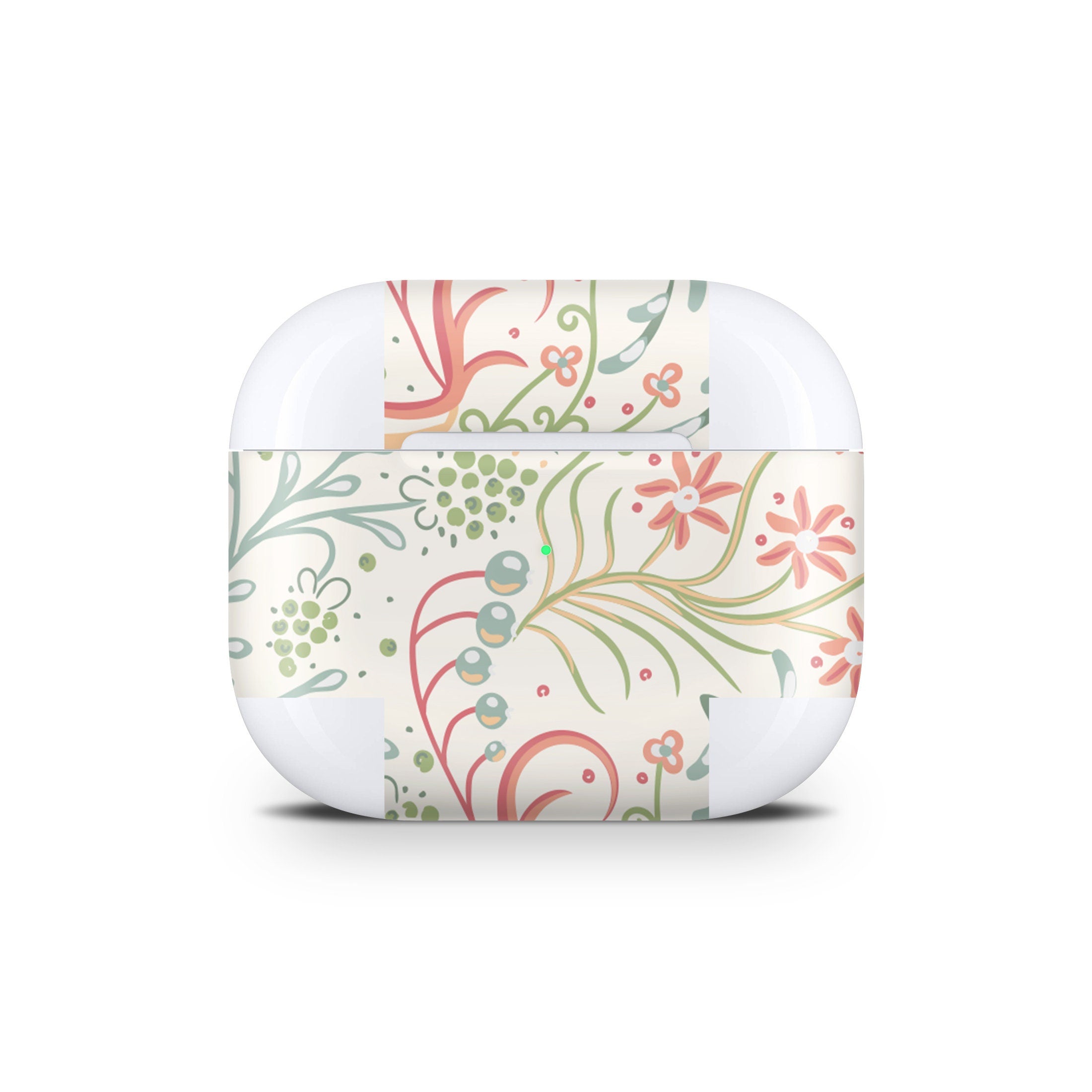 Floral Apple Airpod Skins, Flowery Airpods Sticker for Airpods 3 skin Vinyl 3m, Airpods skin earbuds, Airpods Protective Full wrap Cover