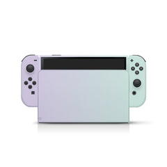 Classic Nintendo switches oled skin, Pastel purple  and Green Colorwave switch oled skin Duo Color Blocking Full wrap cover 3m