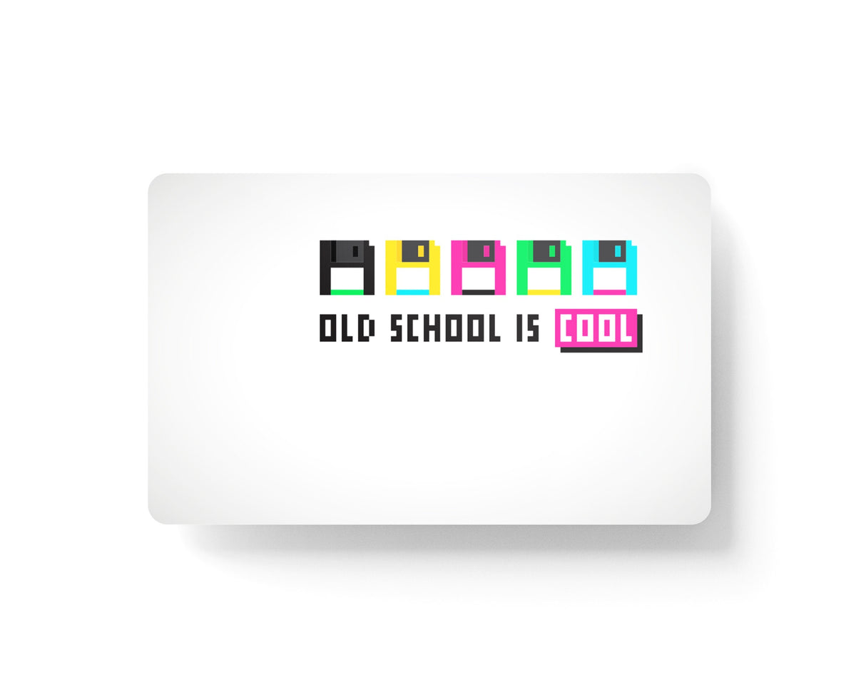 4PCS Credit Card Skin old school, Includes 4 variations for Debit Card Stickers 3M Vinyl Waterproof, Bubble-Free Installation,