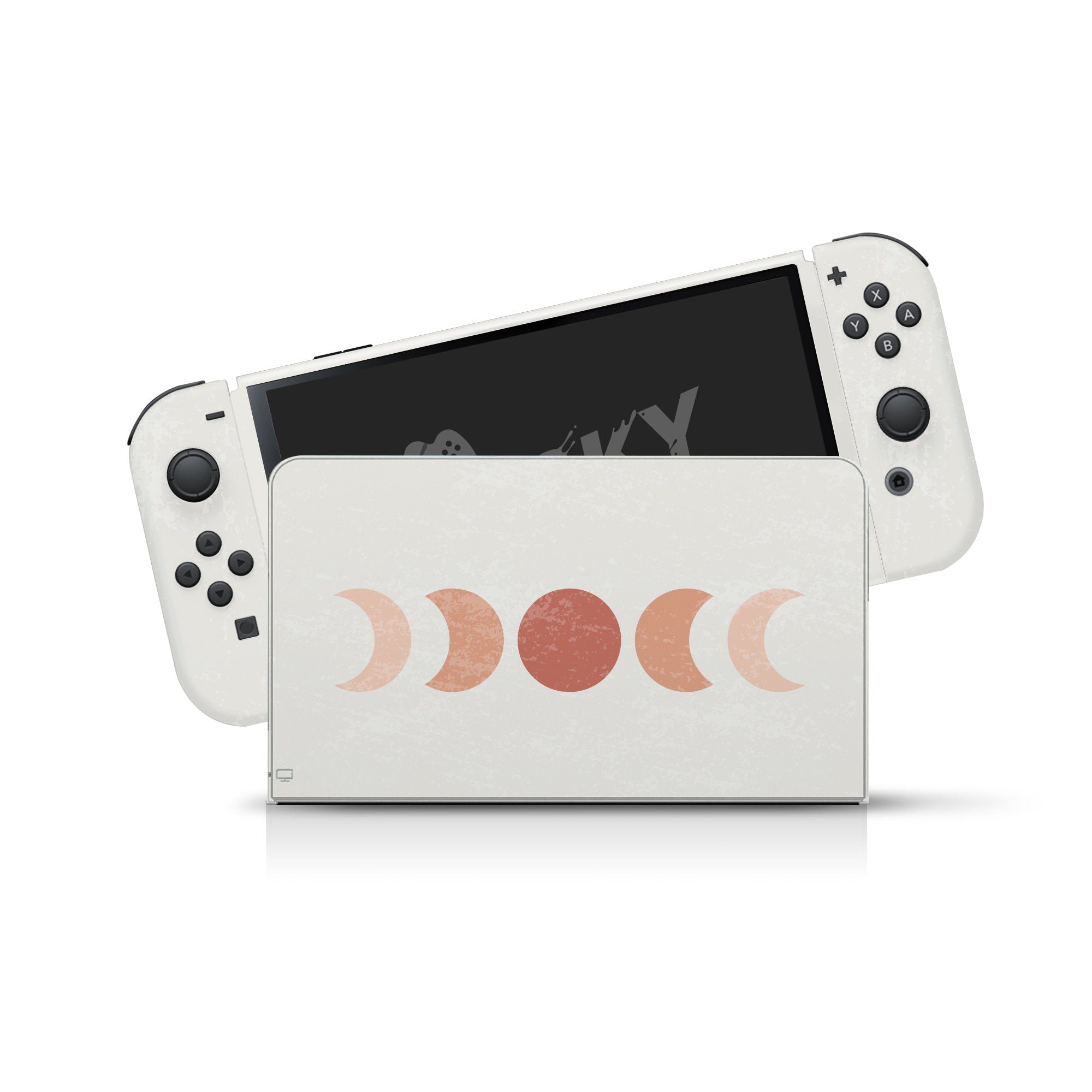 Nintendo switches oled skin moon , Pastel stickers switch oled skin solid skin Full wrap cover 3m