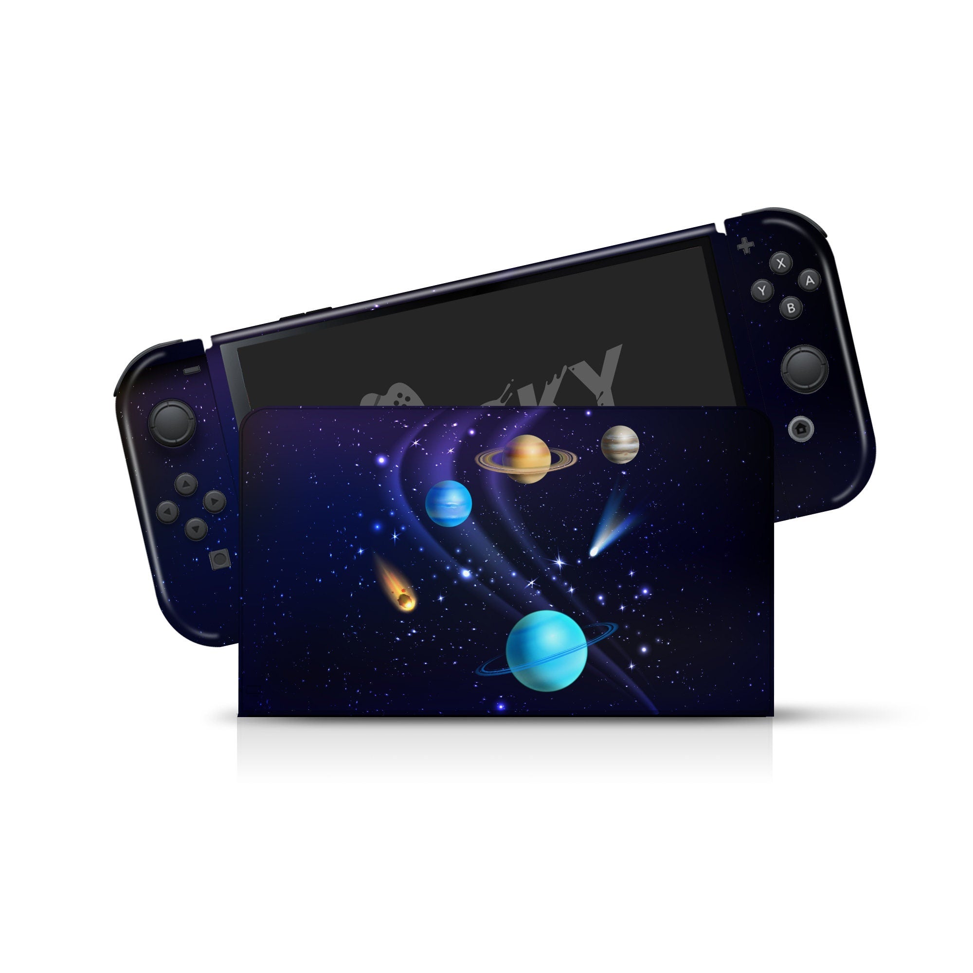 Nintendo switches oled skin Galaxy , Kawaii Puple switch oled skin Stickers oled skin Full wrap cover 3m