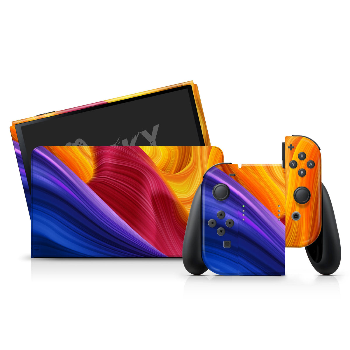 Nintendo switches oled skin Abstract Colorful, Twistingsspace switch oled skin Stickers Full wrap cover 3m