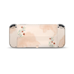 Nintendo switches oled skin Watercolor, Flower switch oled skin Beige skin Full wrap cover 3m