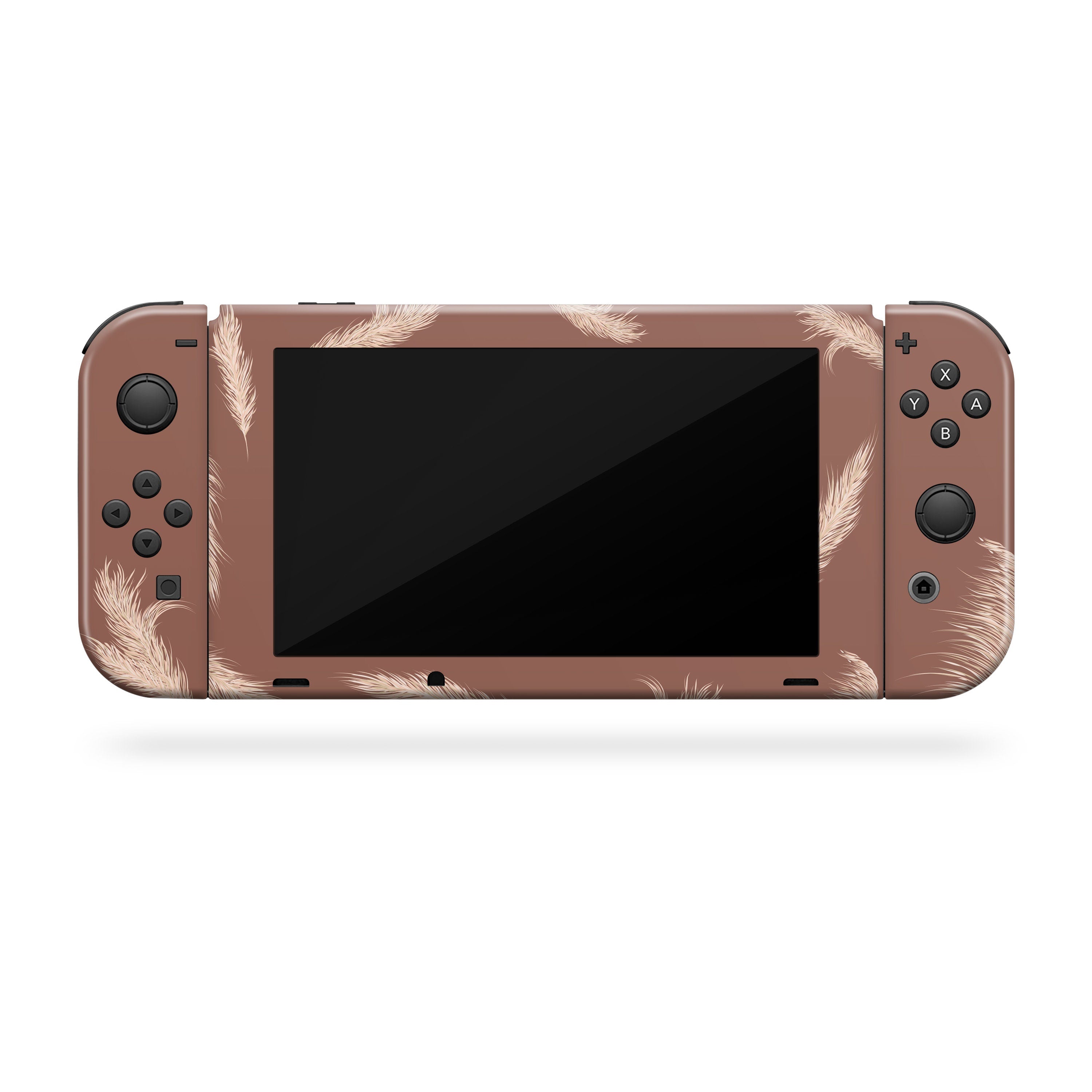 Nintendo switches skin Pampus, Brown switch skin Flower skin Premium Vinyl 3M Decal Stickers Full Cover