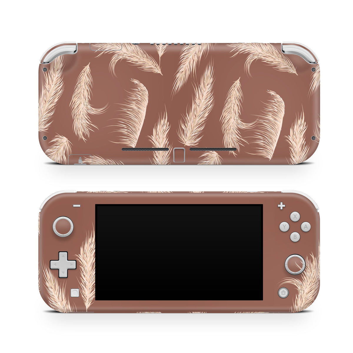 Nintendo switch Lite skin Pampas, switch lite skin Brown Flowers Switch lite sticker Full cover 3m