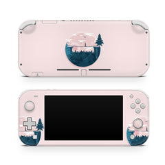 Nintendo switch Lite skin Mountain, switch lite skin Cute Pink, Kawaii Switch lite sticker Full cover 3m