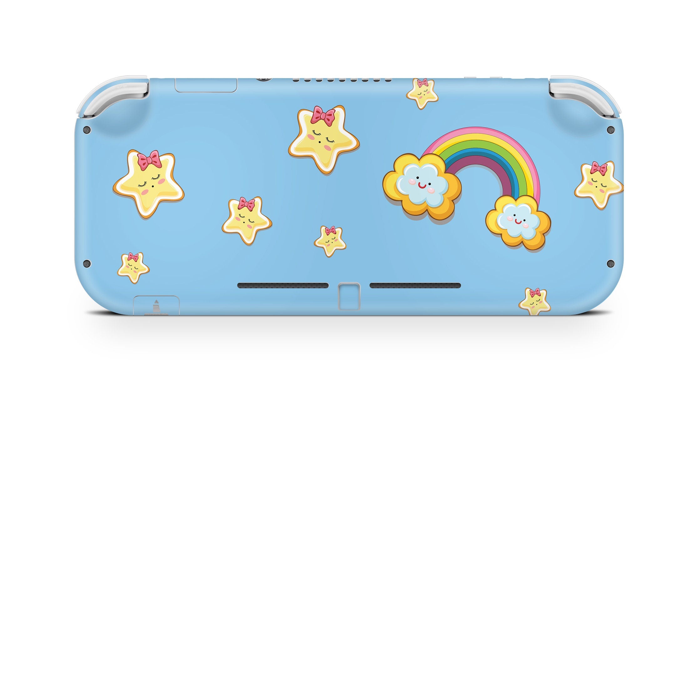 Nintendo switch Lite Rainbow  skin, Cute switch lite skin , Blue solid color Full cover 3m