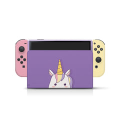 Nintendo switches oled skin Unicorn, Purple switch oled skin Kawaii  Anime oled skin Full wrap cover 3m