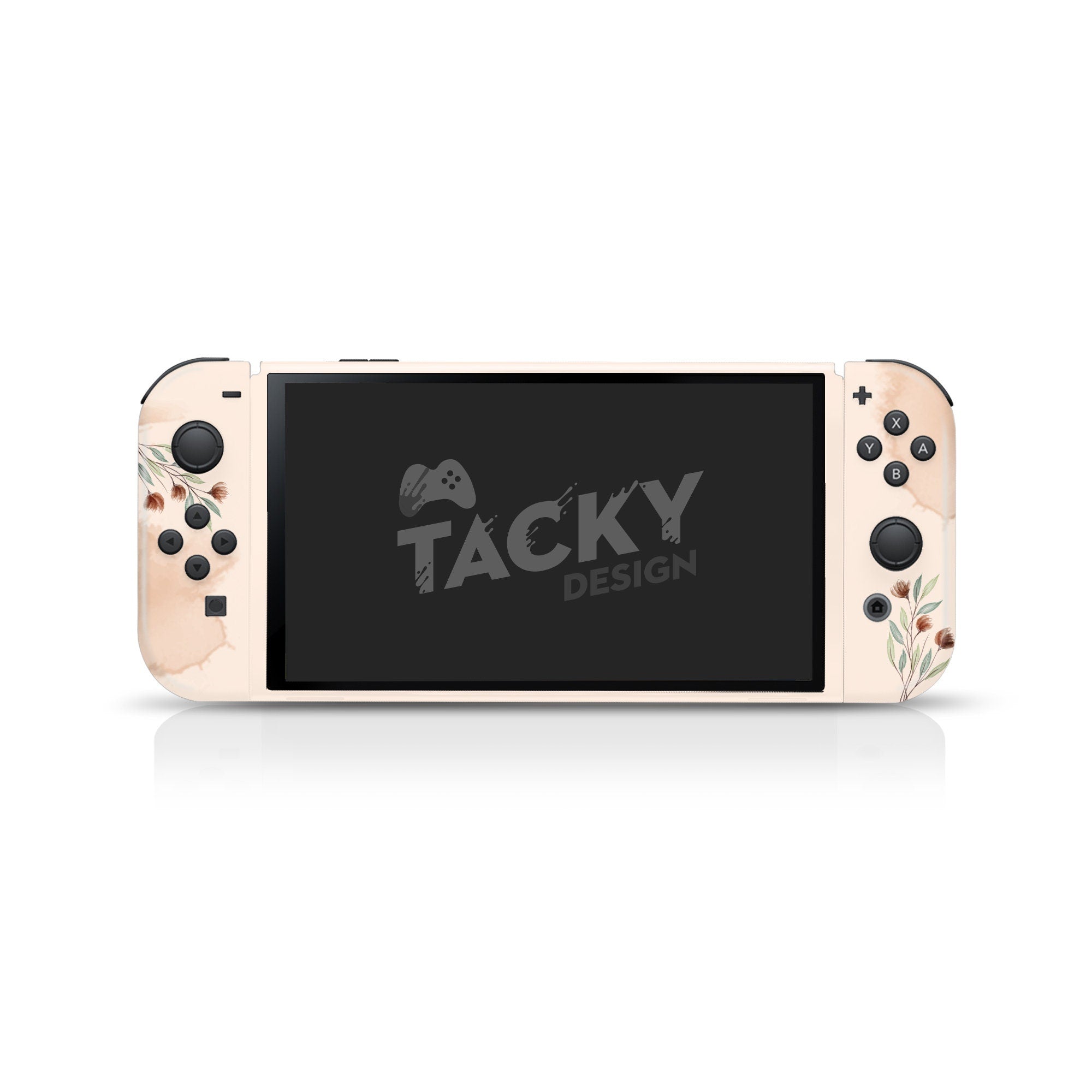 Nintendo switches oled skin Watercolor, Flower switch oled skin Beige skin Full wrap cover 3m