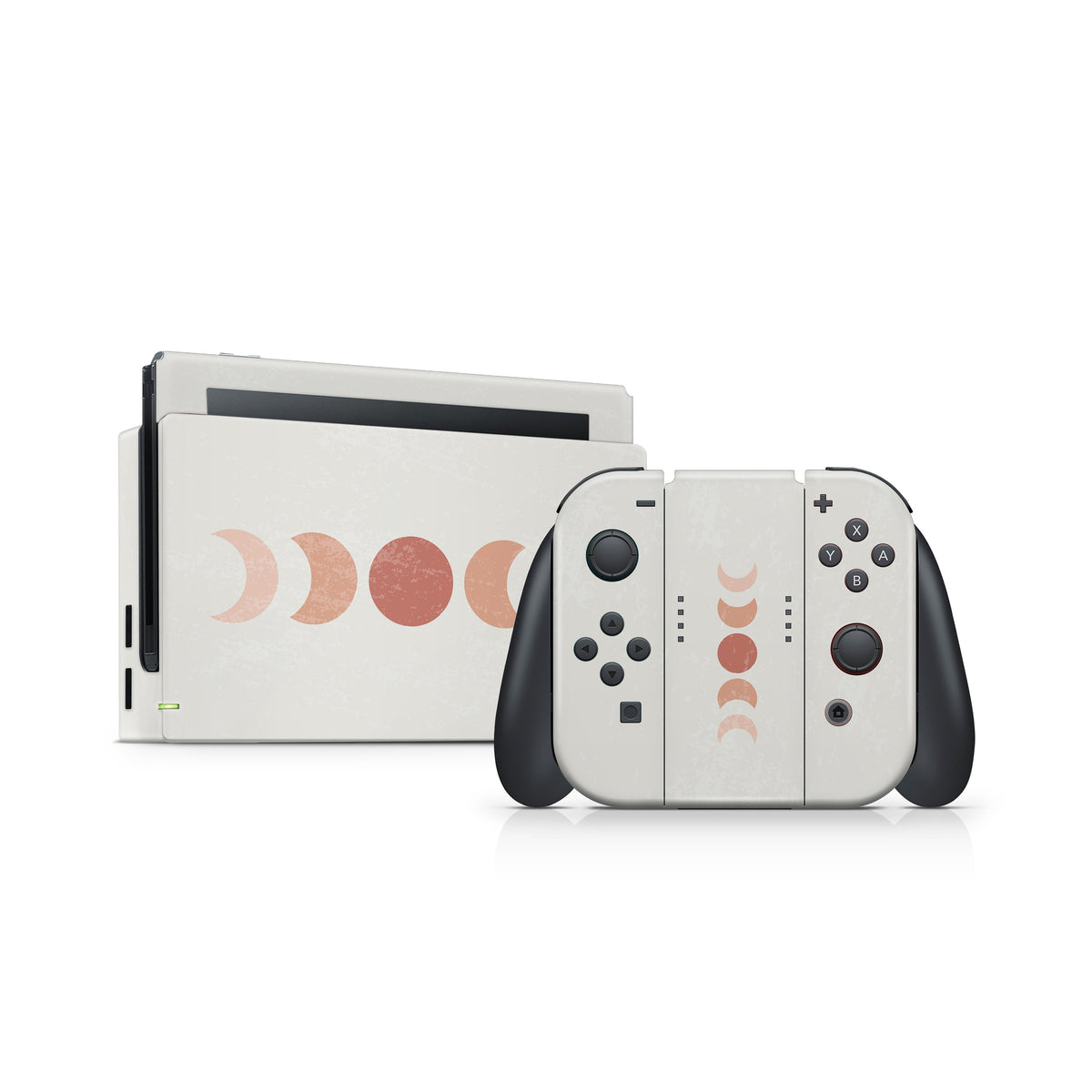 Nintendo switches skin Moon, White switch skin Kawaii cute skin Premium Vinyl 3M Decal Stickers Full Cover