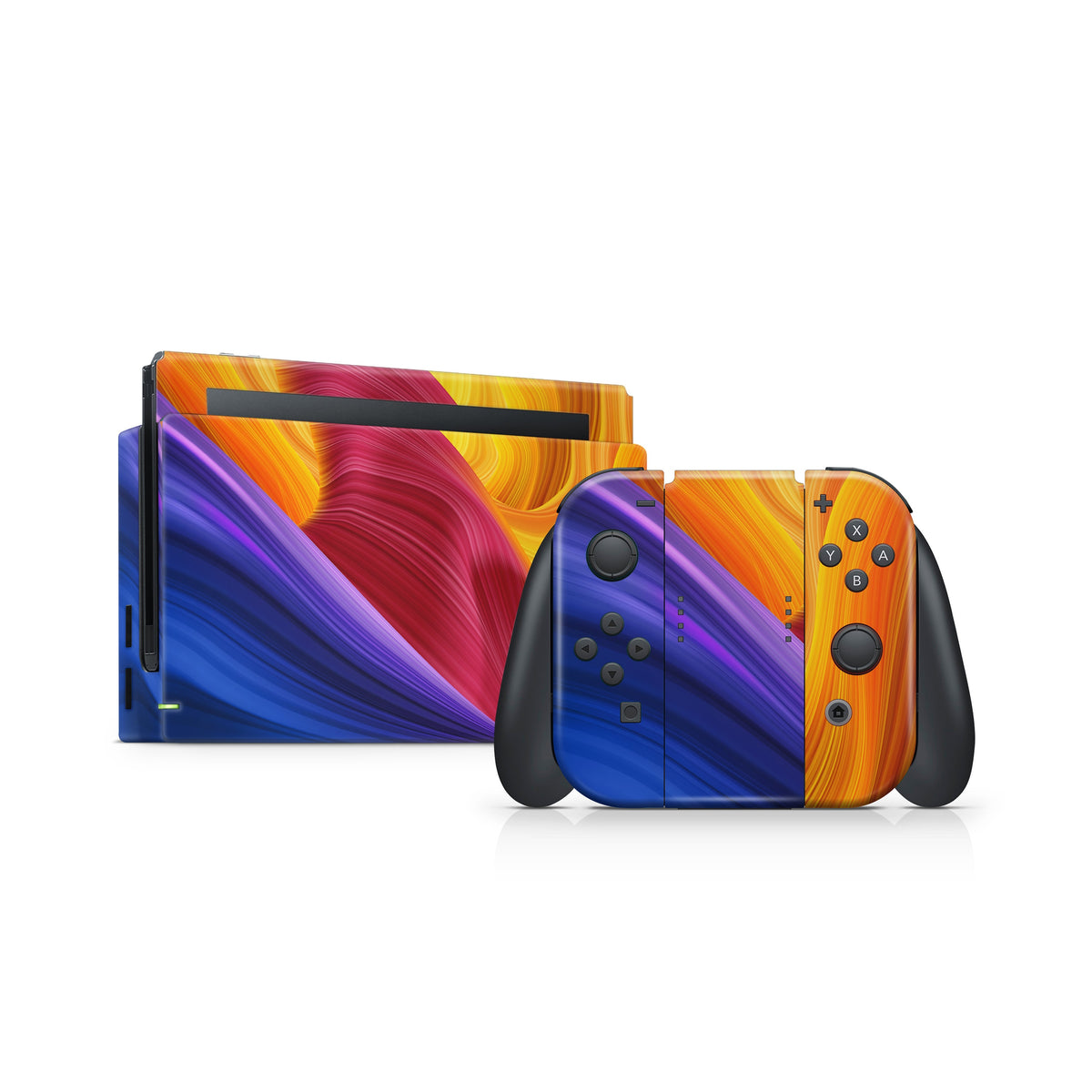 Nintendo switches skin Abstract Colorful , Purple switch skin Fluid Twistings skin Premium Vinyl 3M Decal Stickers Full Cover