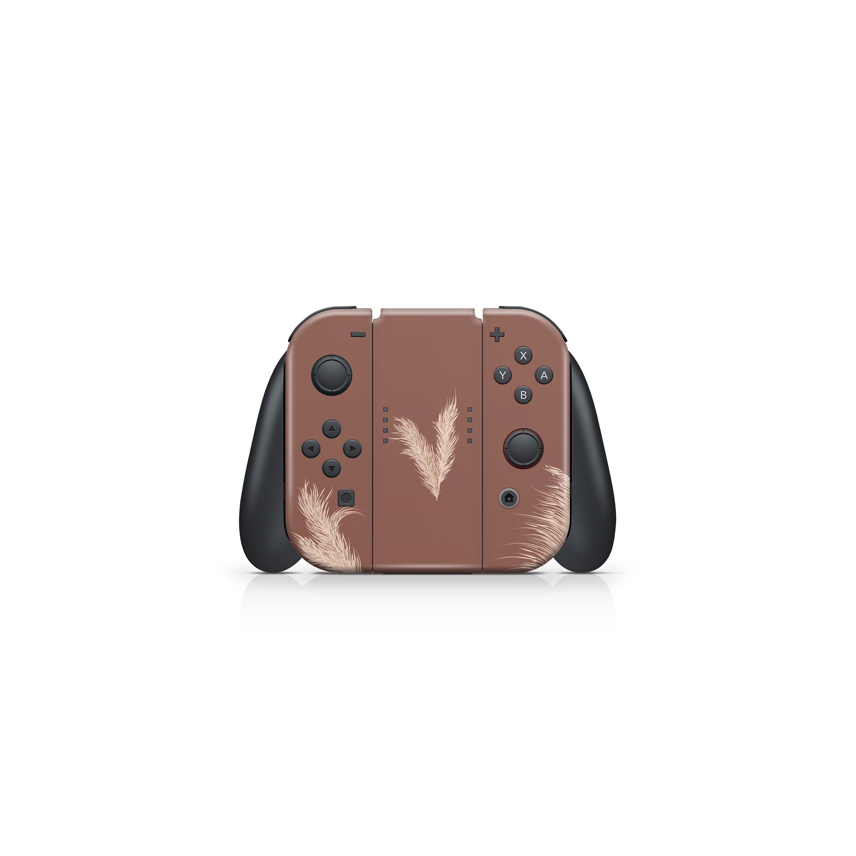 Nintendo switches skin Pampus, Brown switch skin Flower skin Premium Vinyl 3M Decal Stickers Full Cover