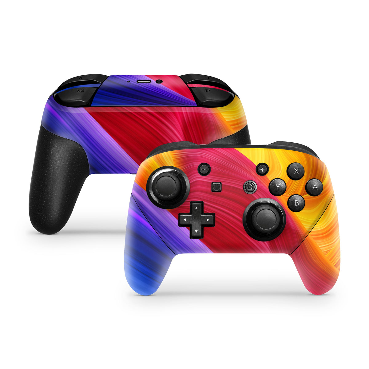 Nintendo Switch Pro Controller Skin Abstract, Colorful Twisting skin pro controller Full cover 3M premium vynl sticker