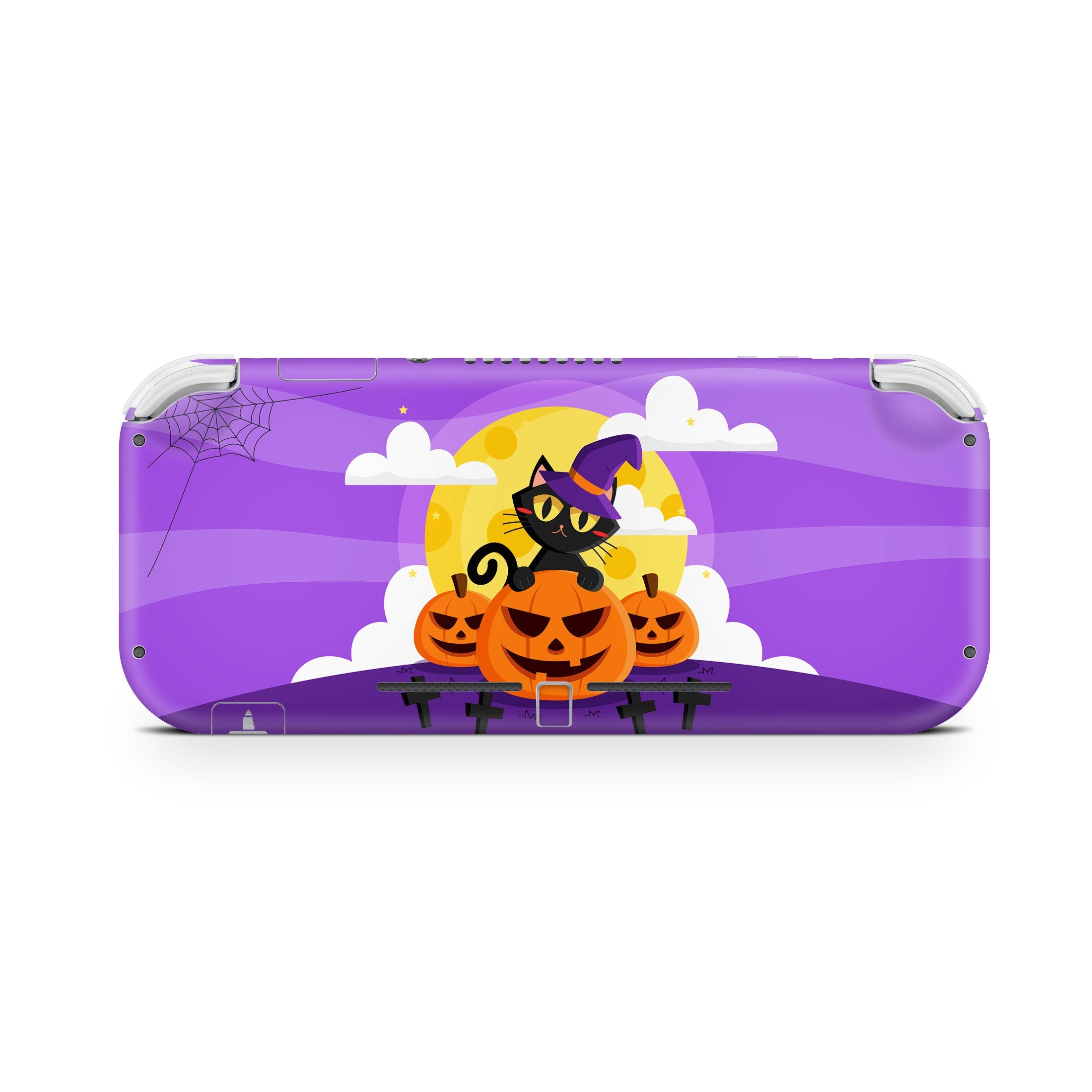 Spooky Pumpkin Nintendo switch Lite skin Halloween , Purple kawaii switches lite skin Full cover 3m