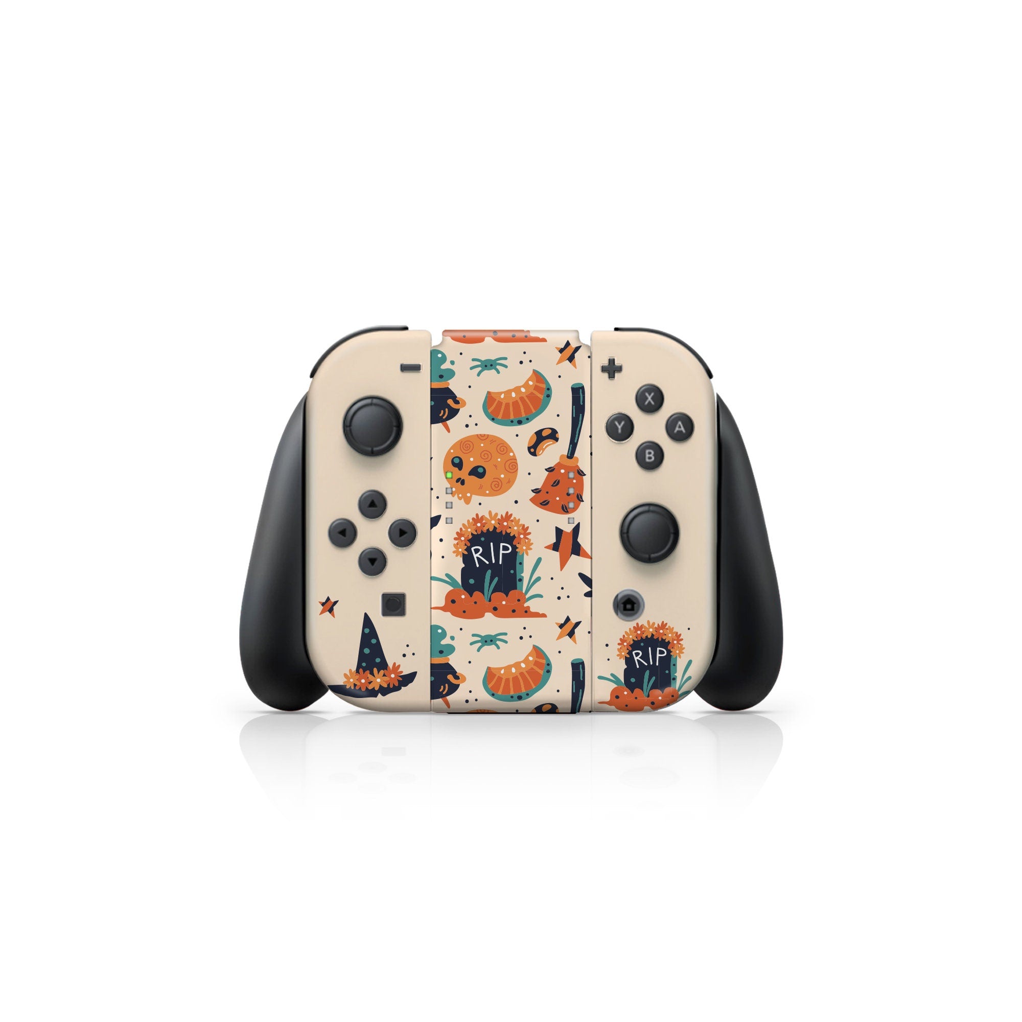 Spooky Nintendo Switches oled skin Halloween , Pumpkin Kawaii switch oled skin Full wrap cover decal vinyl 3m stickers