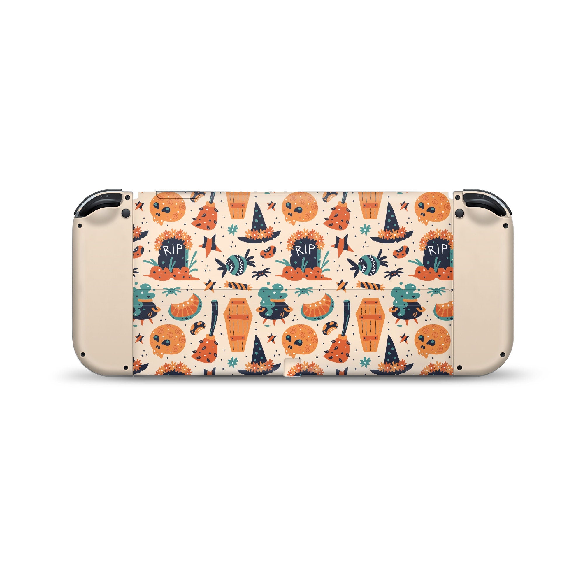 Spooky Nintendo Switches oled skin Halloween , Pumpkin Kawaii switch oled skin Full wrap cover decal vinyl 3m stickers