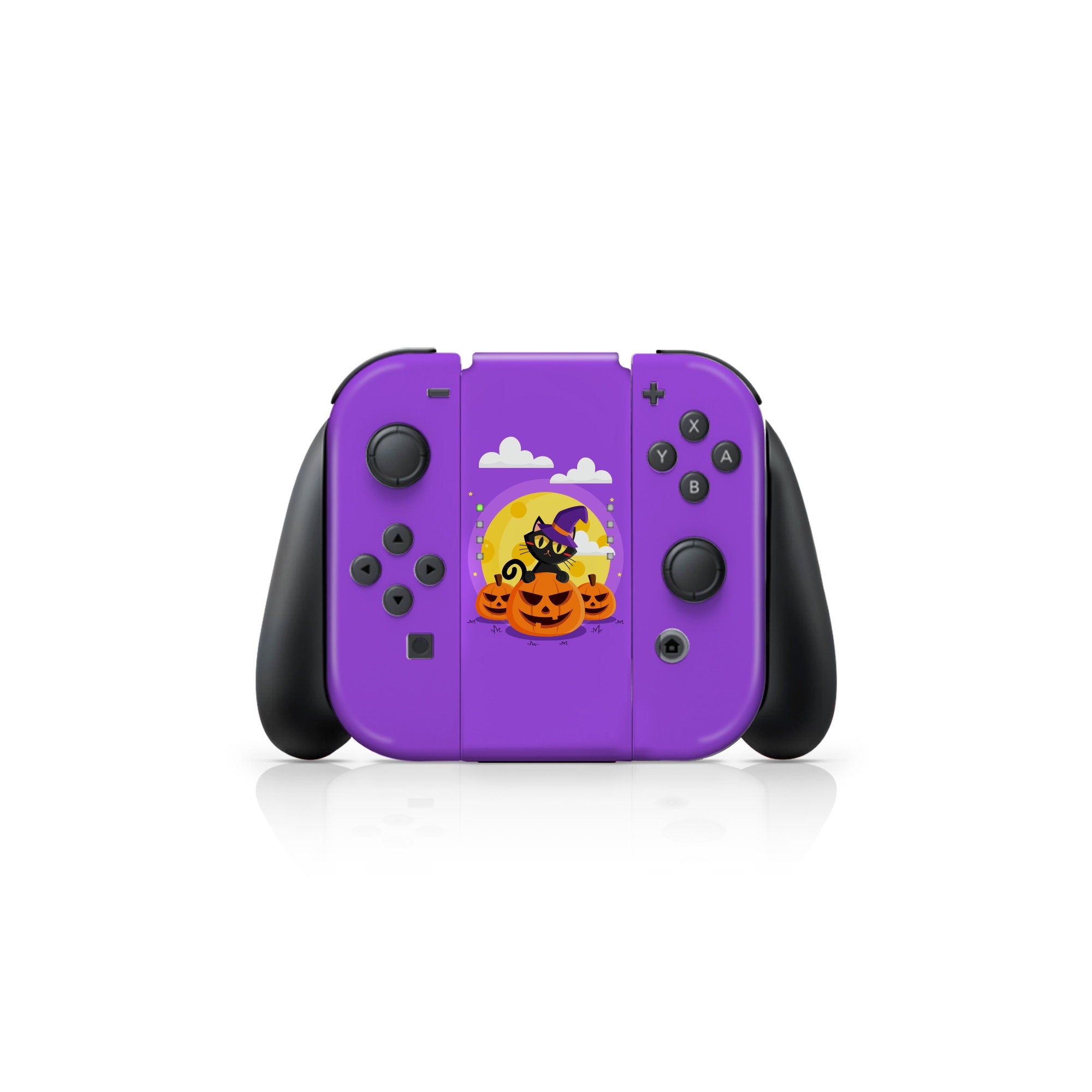 Spooky Pumpkin Nintendo Switches oled skin Halloween , Purple Kawaii switch oled skin Full wrap cover decal vinyl 3m stickers