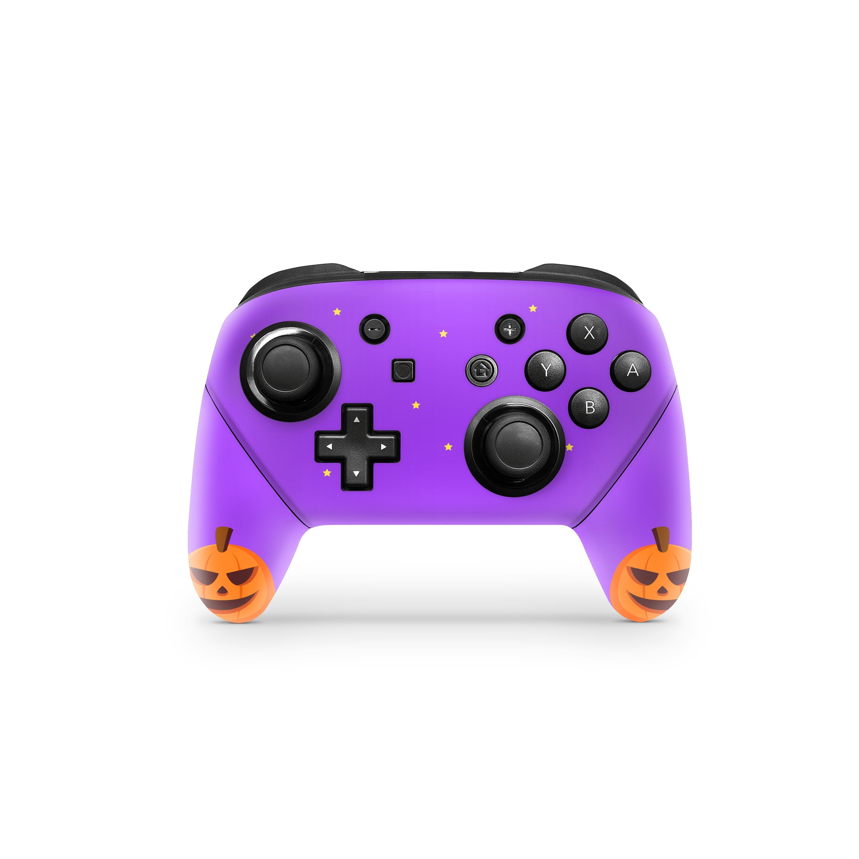 Halloween Nintendo Switch Pro Controller Skin Spooky Pumpkin, Purple pro controller Full cover 3m