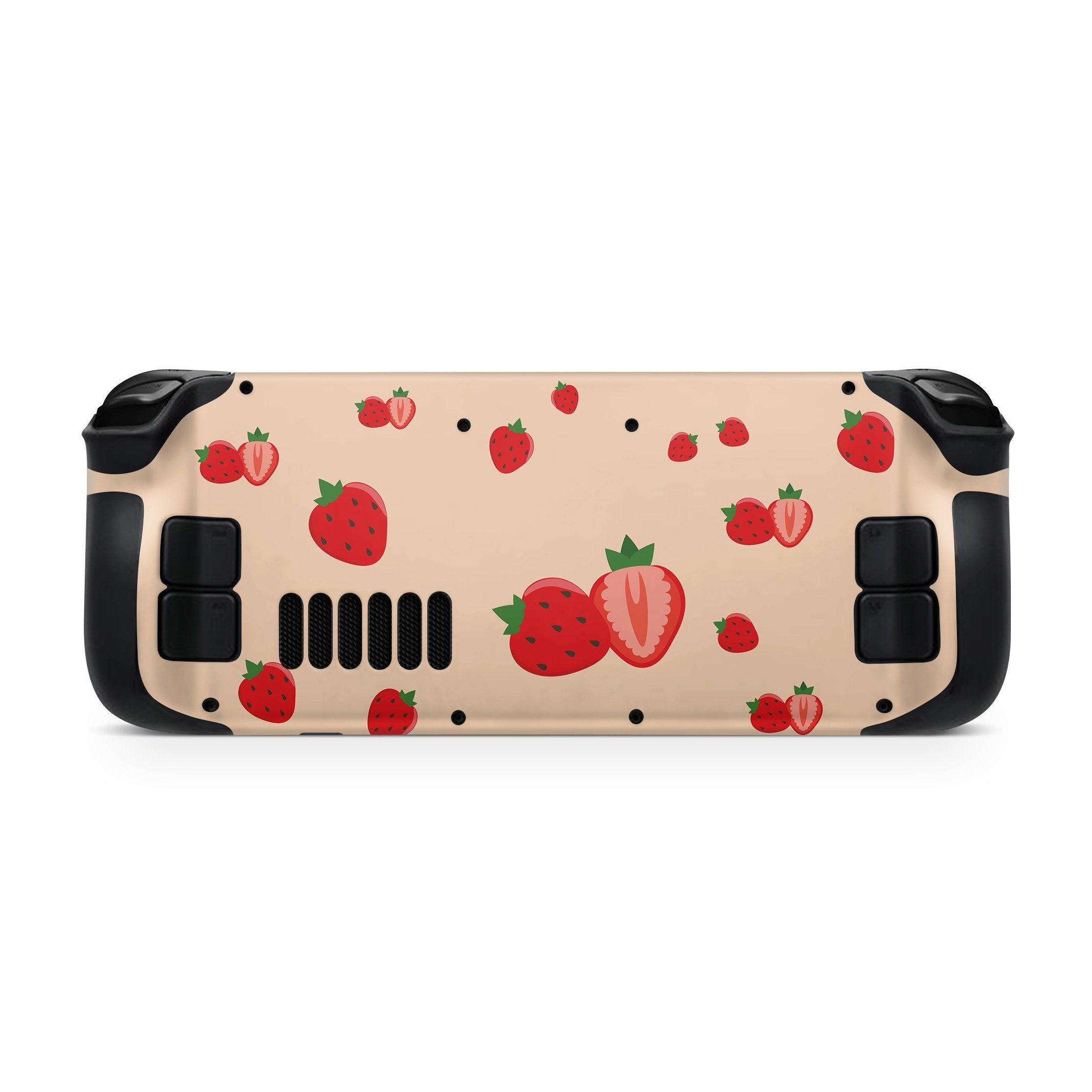 Cute Strawberry Steam Deck skin, Kawaii Cofee Color Steam Deck Decal Full Wrap cover Vinyl 3m Sticker