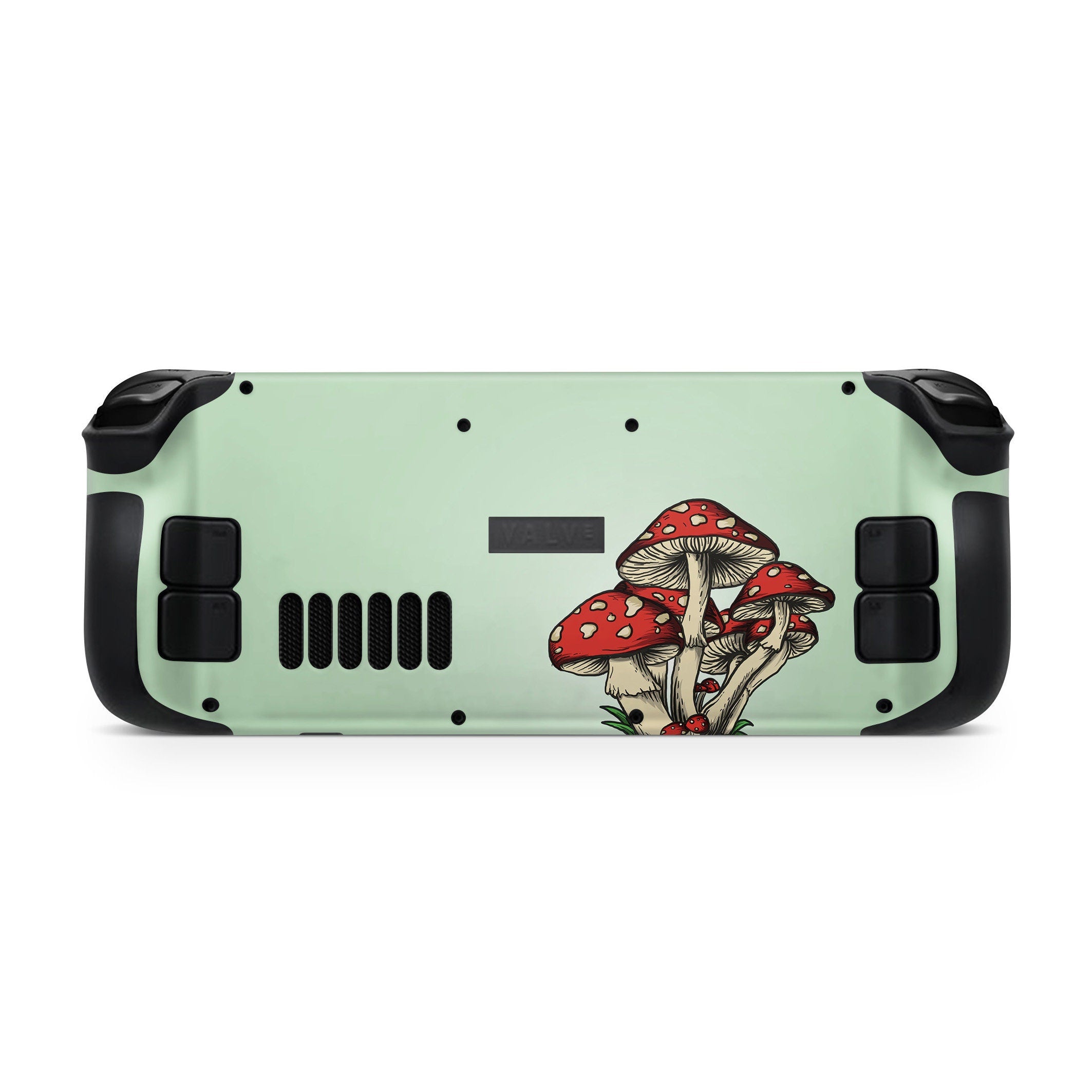 Mushroom Cute Steam Deck skin, Green Color Kawaii Steam Deck Decal Full Wrap cover Vinyl 3m Sticker