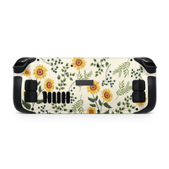 Sunflower Cute Steam Deck skin, Blossom Steam Deck Yellow Color Kawaii Decal Full Wrap cover Vinyl 3m Sticker