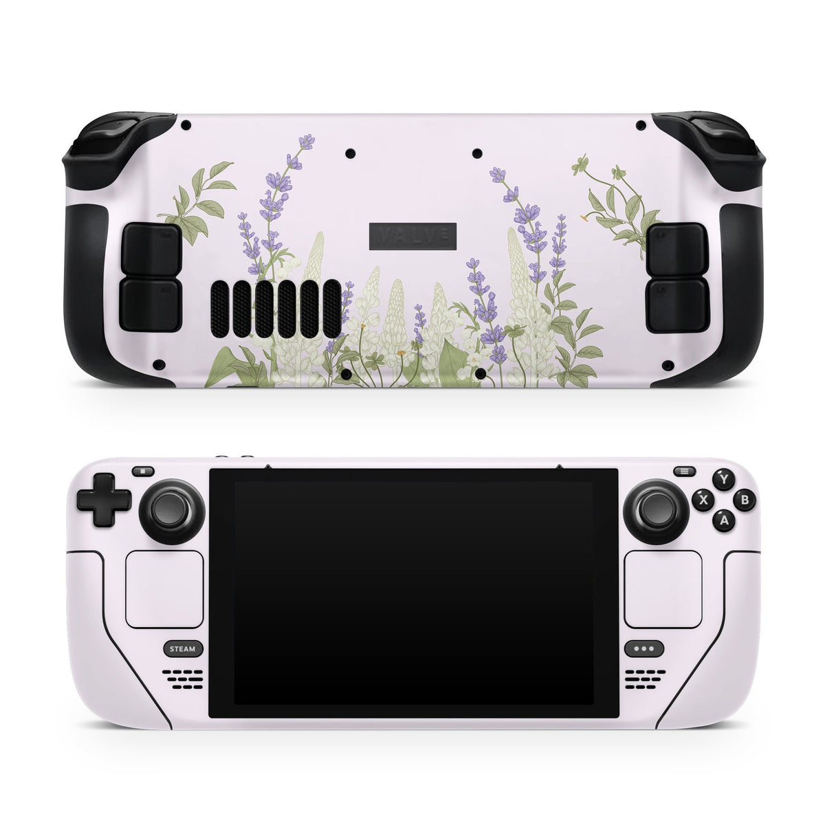 Cute Lavender Steam Deck skin, Lupine Flowers Steam Deck Kawaii Decal Cute Full Wrap cover Vinyl 3m Sticker