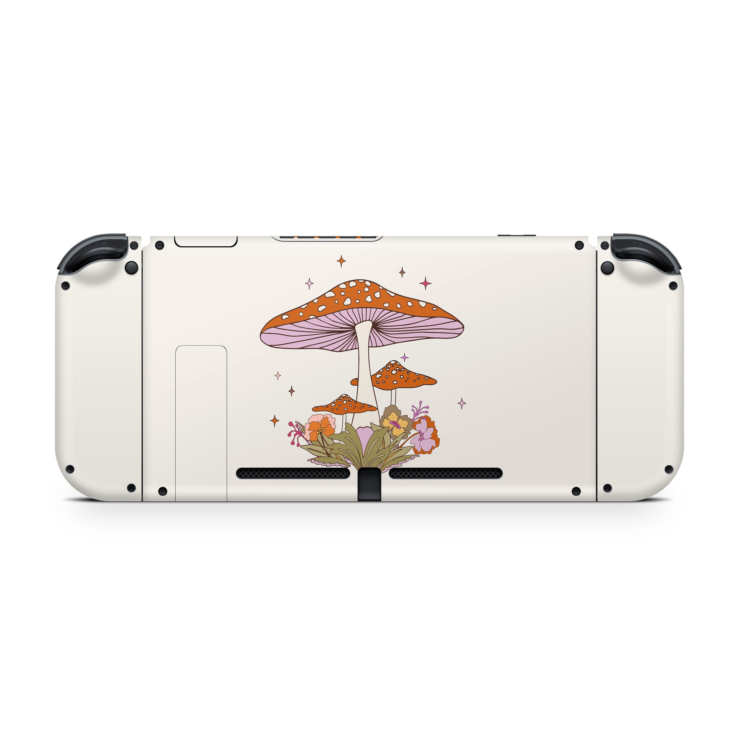 Nintendo Switches skin Mushroom, Orange Color switch skin Cute Full cover 3m