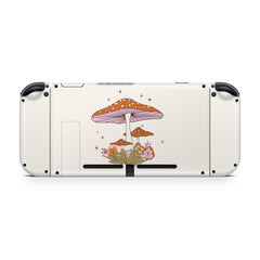 Nintendo Switches skin Mushroom, Orange Color switch skin Cute Full cover 3m