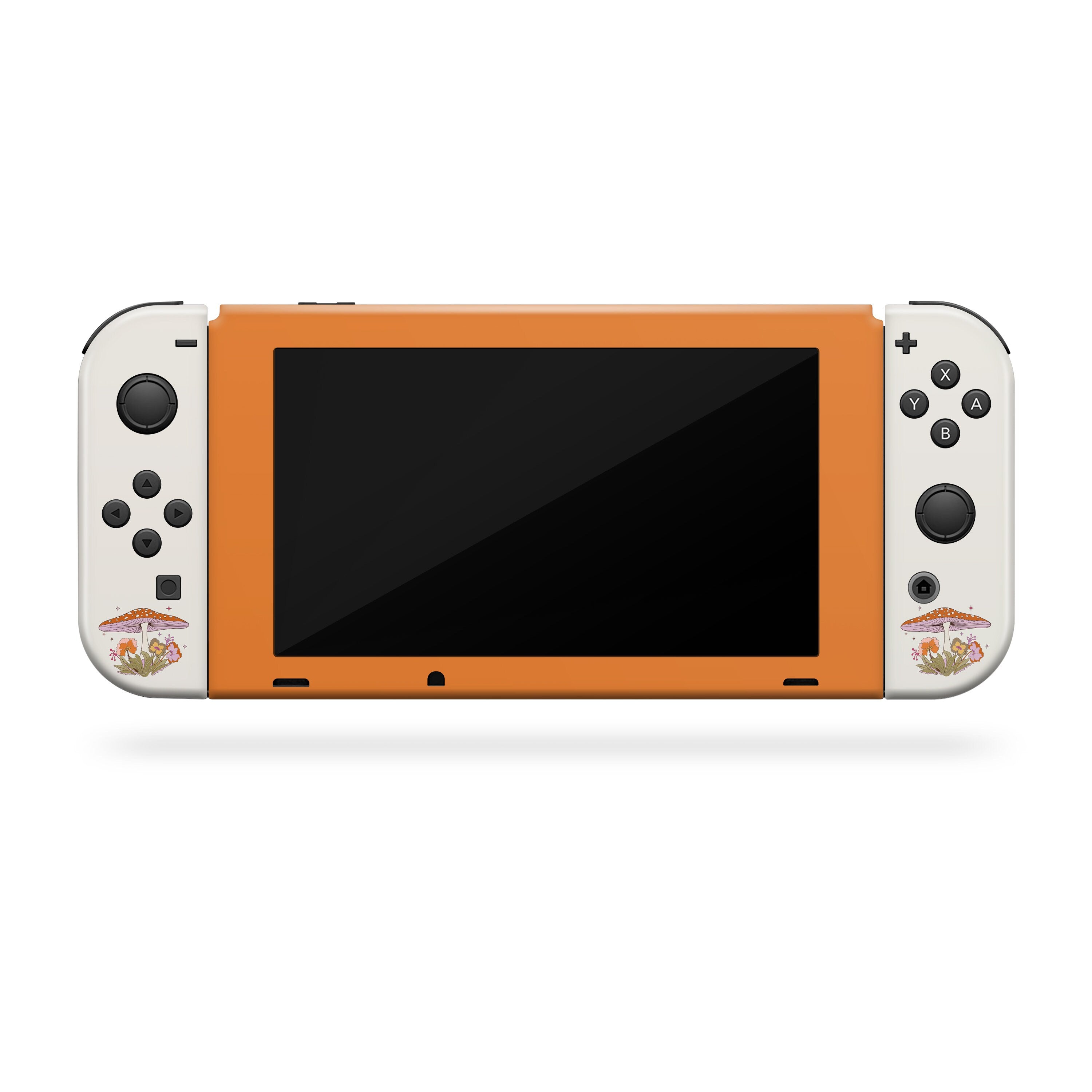 Nintendo Switches skin Mushroom, Orange Color switch skin Cute Full cover 3m