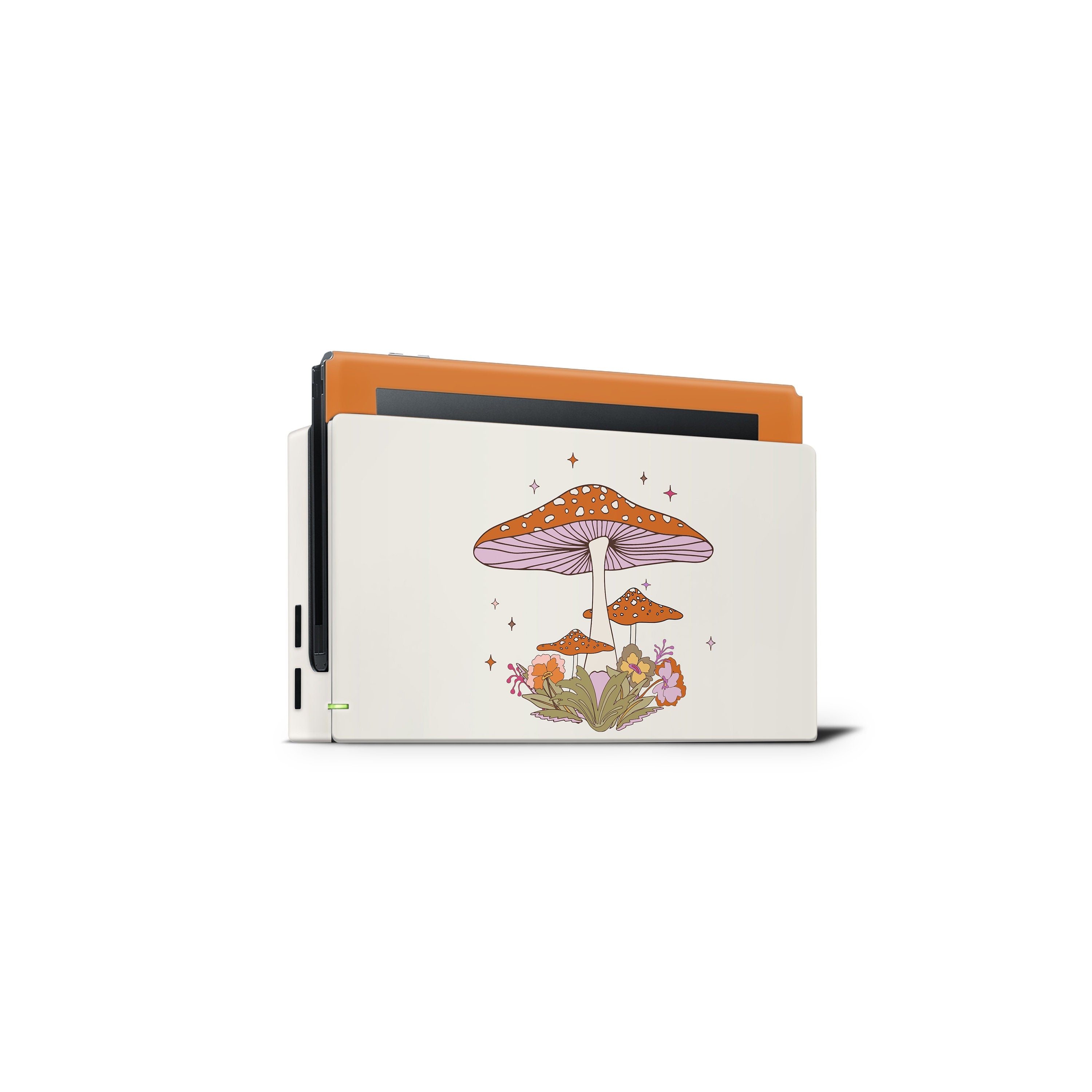 Nintendo Switches skin Mushroom, Orange Color switch skin Cute Full cover 3m