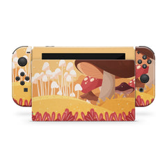 Nintendo switches Mushroom, Orange Flowers switch skin Full cover decal vinyl 3m stickers