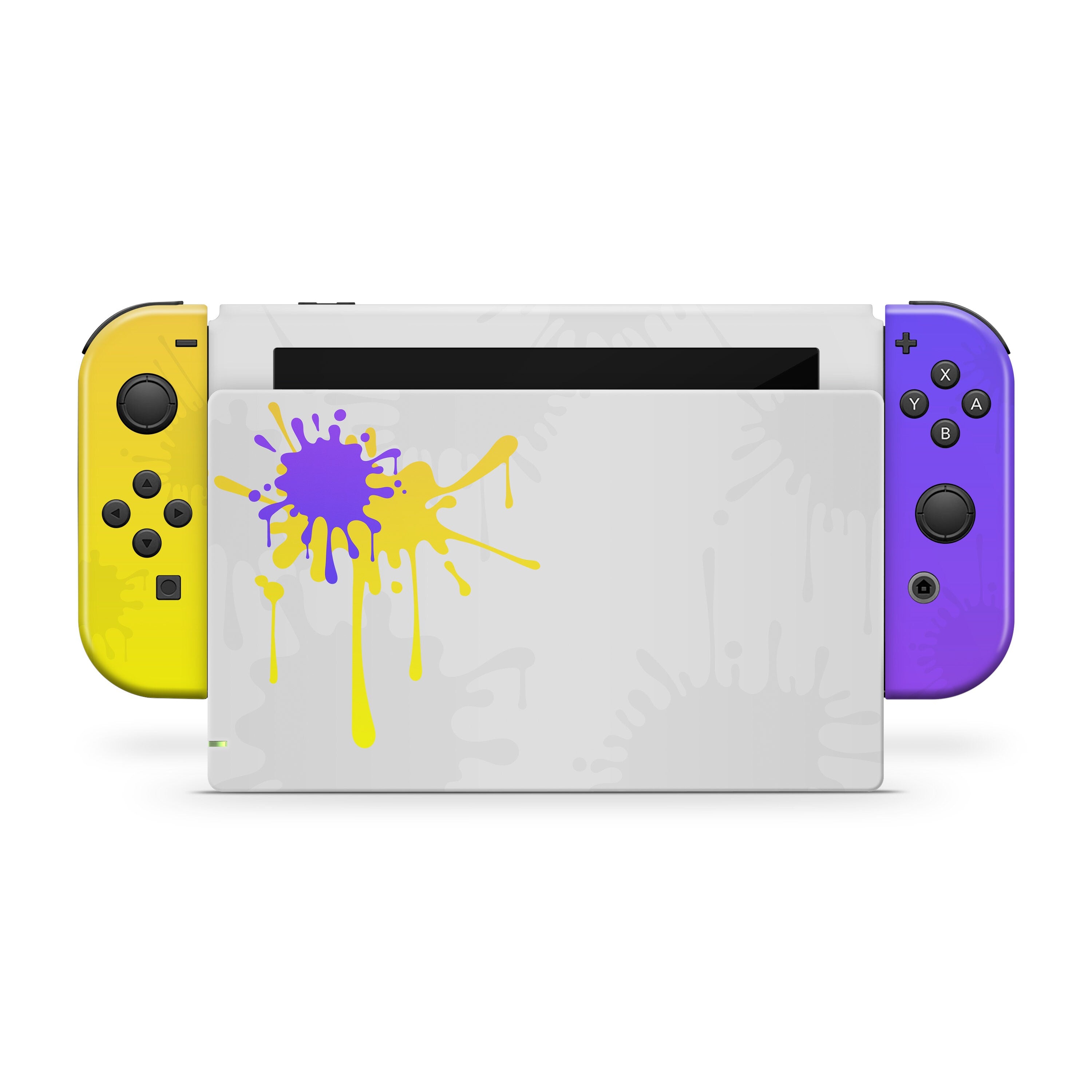 Nintendo Switch skin Paint Splashes, Bright Color switch skin Cute Full cover 3m