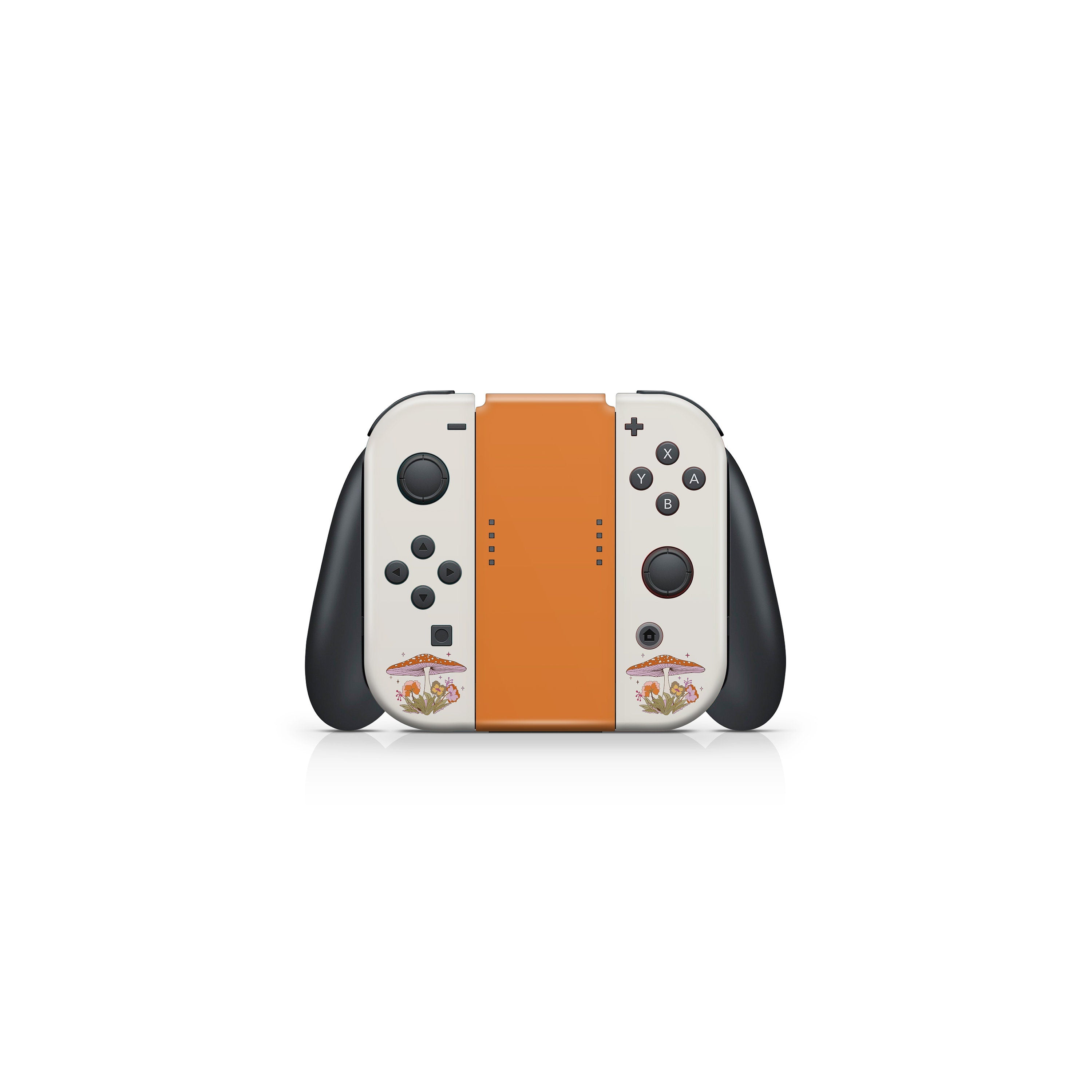 Nintendo Switches skin Mushroom, Orange Color switch skin Cute Full cover 3m