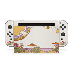 Nintendo switches skin 70's Retro, Mushroom Switch skin Kawaii cute Rainbow skin Premium Vinyl 3M Decal Stickers Full Cover