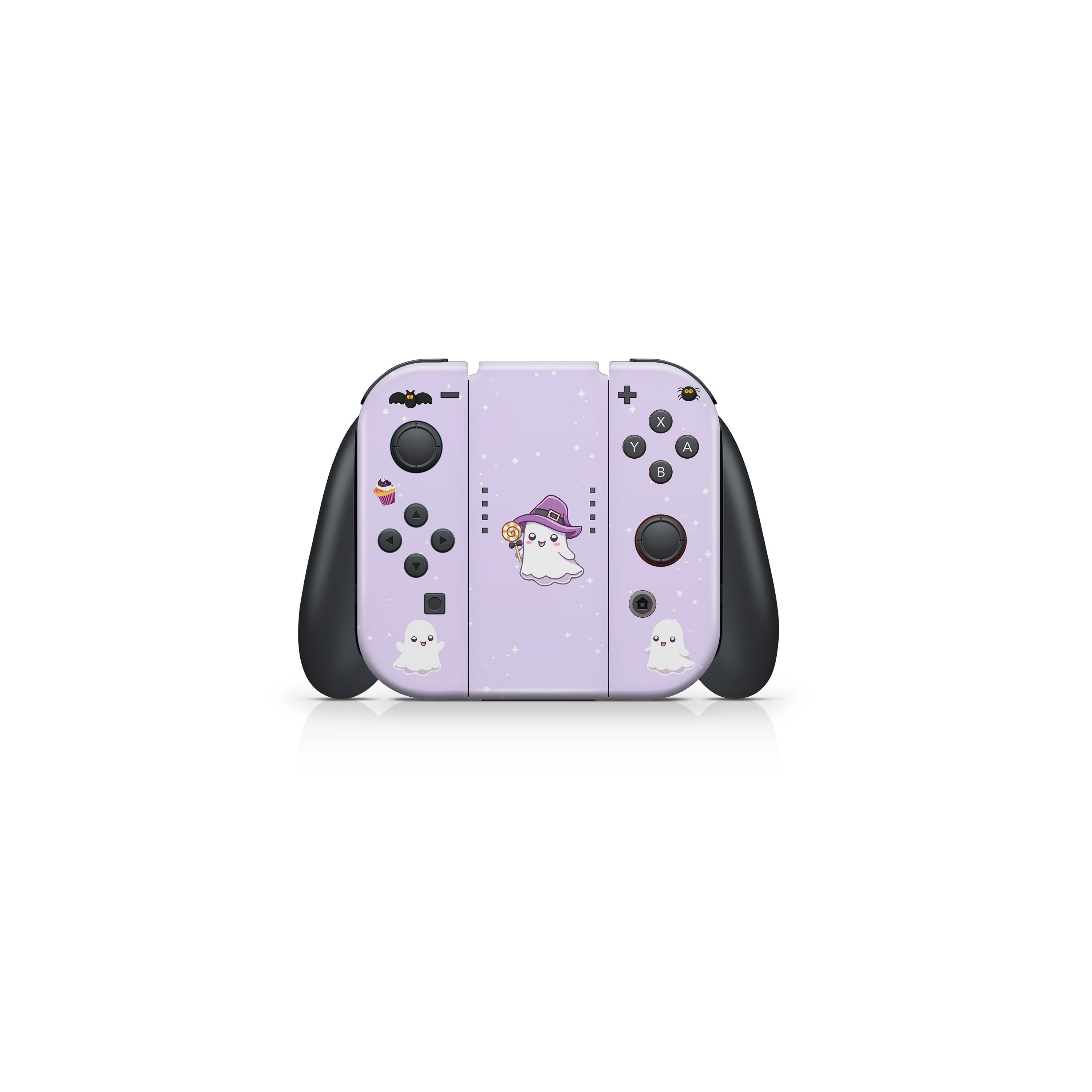 Anime Cartoon Nintendo switches skin Halloween, Purple Ghost switch skin Kawaii Full cover decal vinyl 3m stickers