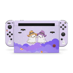 Anime Cartoon Nintendo switches skin Halloween, Purple Ghost switch skin Kawaii Full cover decal vinyl 3m stickers