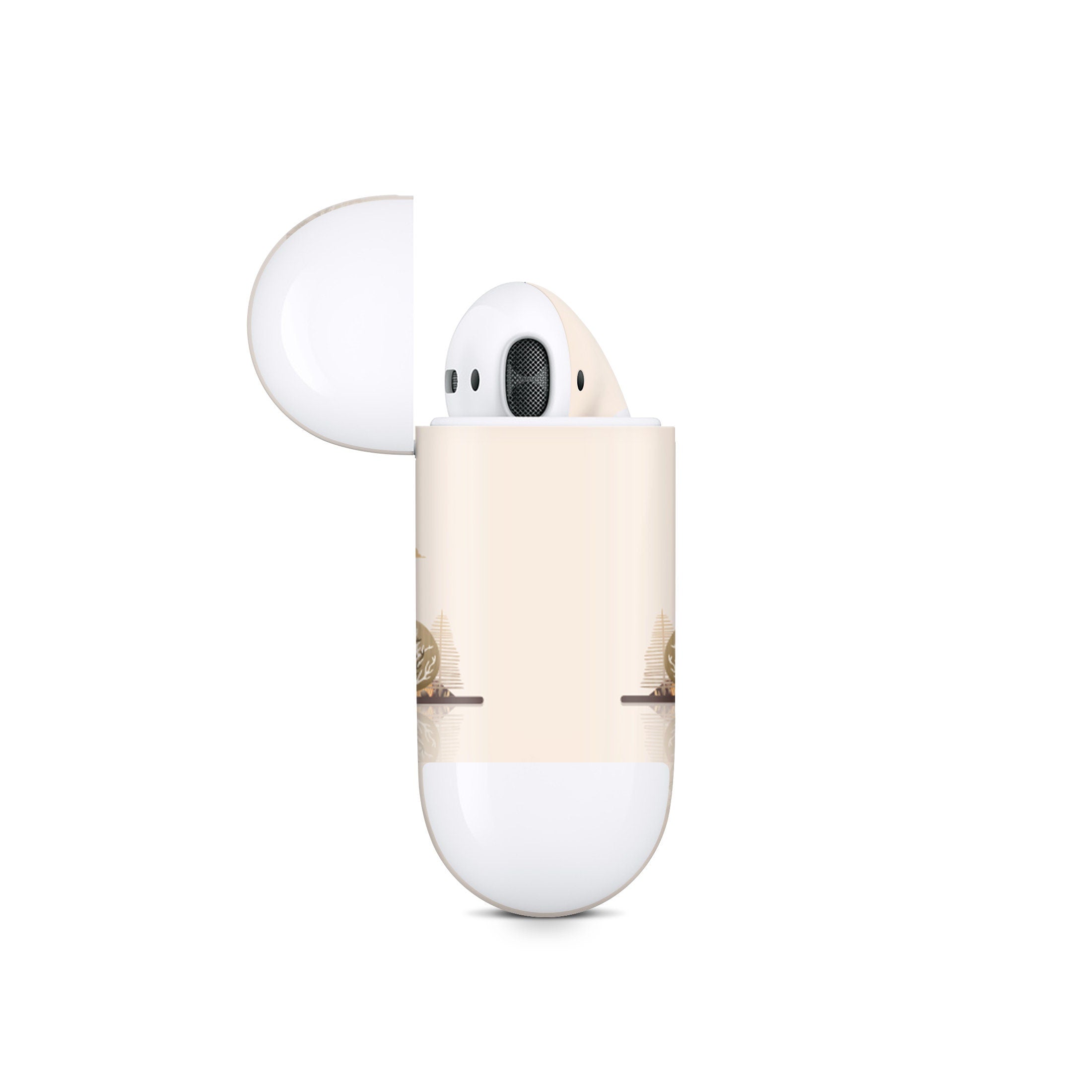 Mountains Apple Airpod Skins, Beige Airpods Sticker for airpods 1 & 2 Vinyl 3m, Airpods skin earbuds, Airpods Protective Full wrap Cover - Tackydesign