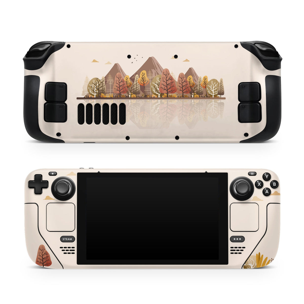 Mountains Steam Deck skin ,Kawaii Pastel Beige Steam Deck Decal Cute Full Wrap cover Vinyl 3m Sticker - Tackydesign