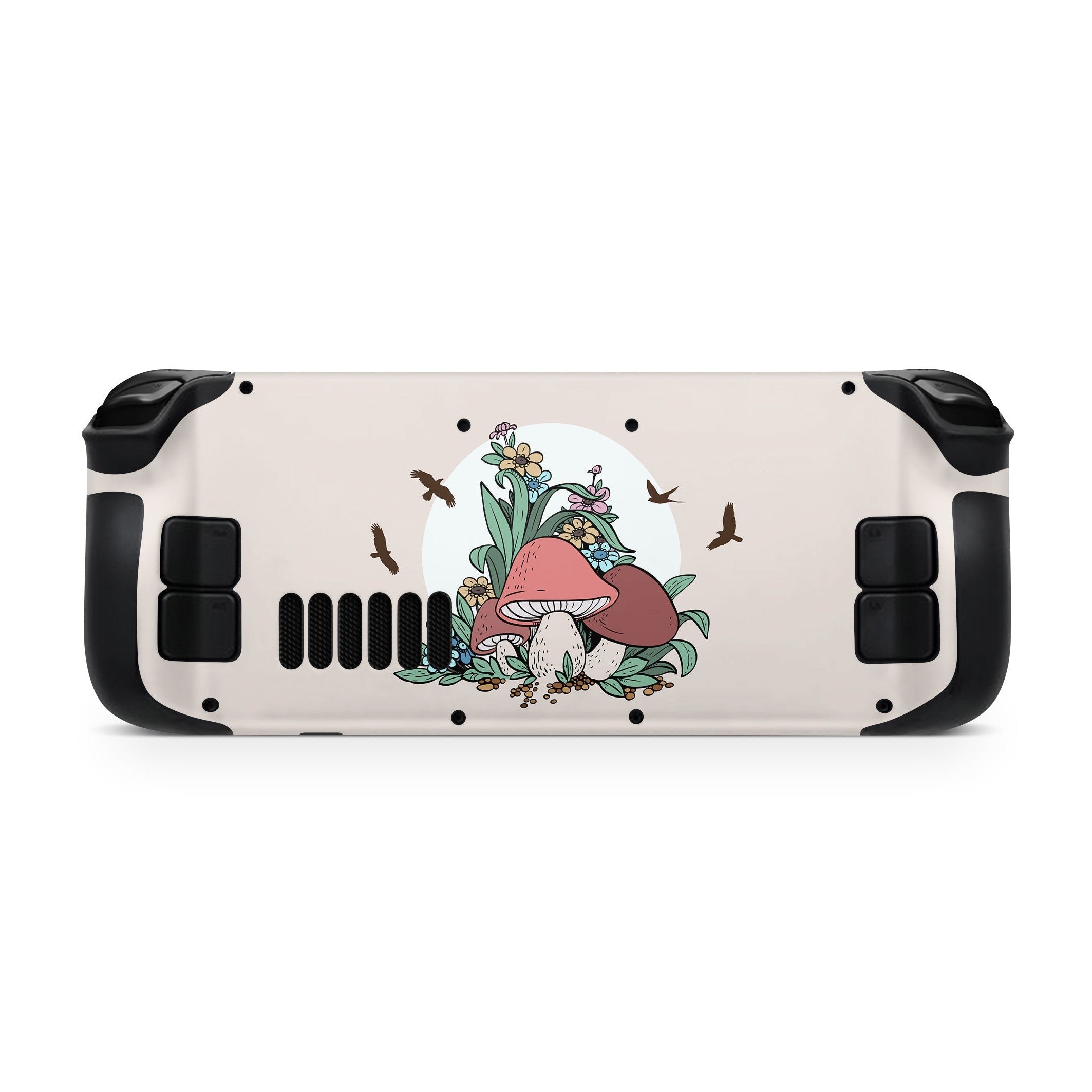Mushroom Cute Steam Deck skin, Beige Color Kawaii Steam Deck Decal Full Wrap cover Vinyl 3m Sticker - Tackydesign