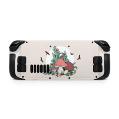 Mushroom Cute Steam Deck skin, Beige Color Kawaii Steam Deck Decal Full Wrap cover Vinyl 3m Sticker - Tackydesign