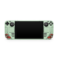 Mushroom Cute Steam Deck skin, Green Color Kawaii Steam Deck Decal Full Wrap cover Vinyl 3m Sticker - Tackydesign