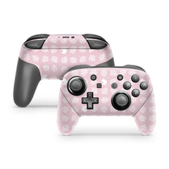 Nintendo Switch Pro Controller Skin leaves, Pink pro controller Full cover 3m - Tackydesign